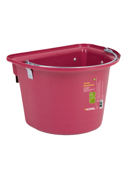Seau-mangeoire de porte avec crochet et anse 12L Kerbl