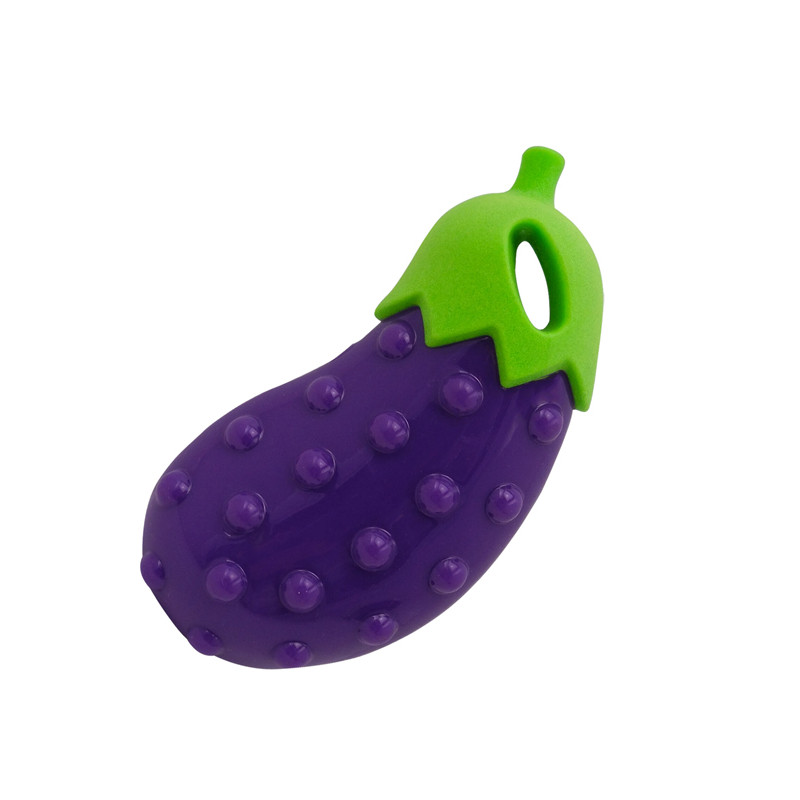 Jouet chien aubergine flottante popcorn 14 cm Vadigran