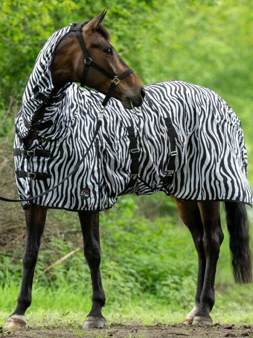 Couverture anti-mouches avec couvre-cou Zebra HKM