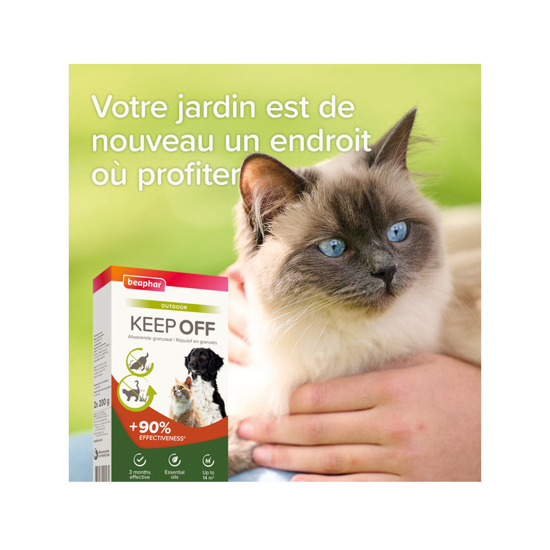 Répulsif granulés Outdoor Keep Off chien et chat 2x200g Beaphar