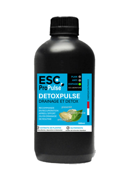 Complément alimentaire drainage et récupération Detoxpulse 500ml ESC