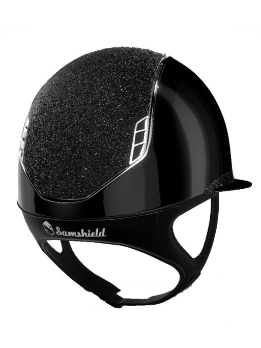 Casque Miss Shield Shadowglossy bande et top crystal fabric 2.0 Samshield (vendu sans la mousse)