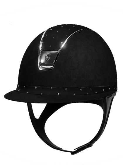 Casque Miss Shield 2.0 Alcantara top et bande Comet Light Samshield (vendu sans la mousse)