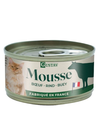 Mousse au boeuf chat 85g Gustav