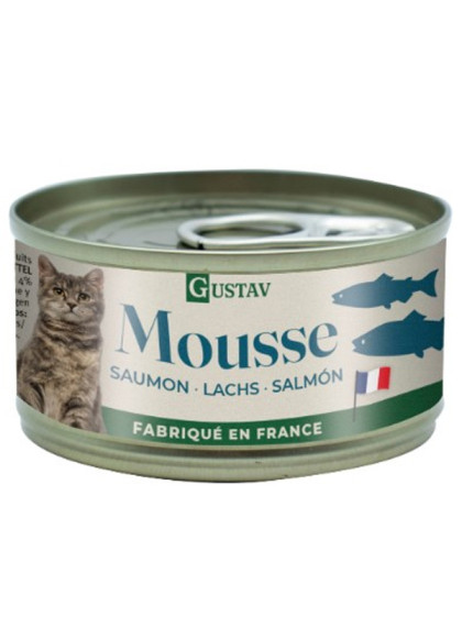 Mousse au saumon chat 85g Gustav