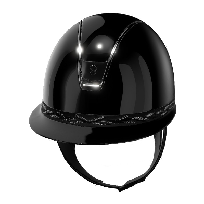 Casque Miss Shield Shadowglossy Flower Swarovski 2.0 Samshield (Mousse obligatoire vendue séparément)