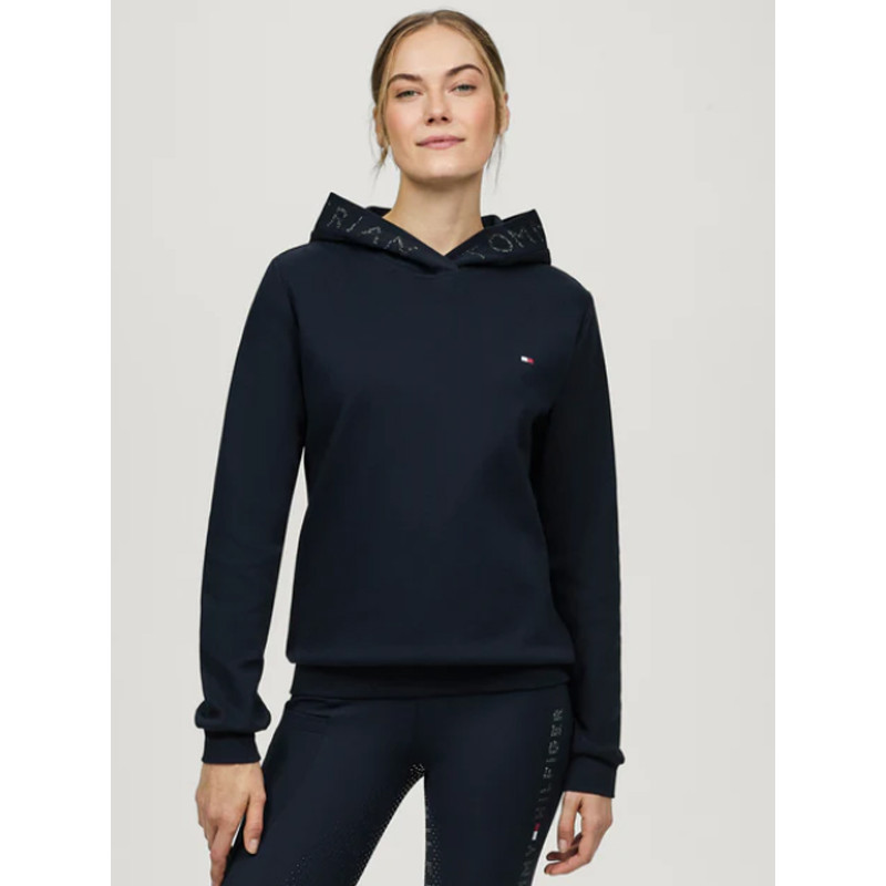 Sweat à capuche Laurens à strass rhinestone FW25 Tommy Hilfiger Equestrian
