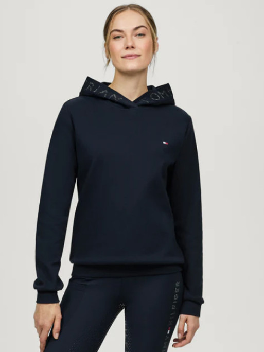 Sweat à capuche Laurens à strass rhinestone FW25 Tommy Hilfiger Equestrian