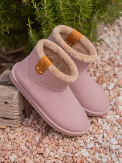 Boots caoutchouc fourrées Pénélope Leprévost
