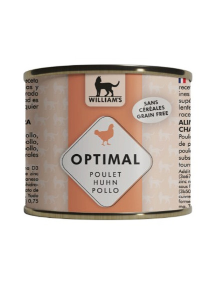 Pâtée pour chat William's Optimal poulet 200g