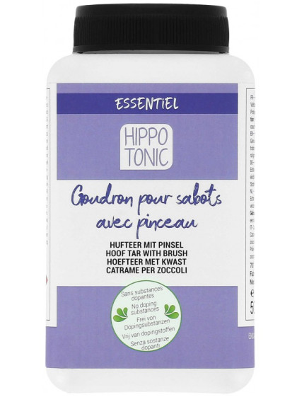 Goudron pour sabots avec pinceau 500g Hippo-Tonic