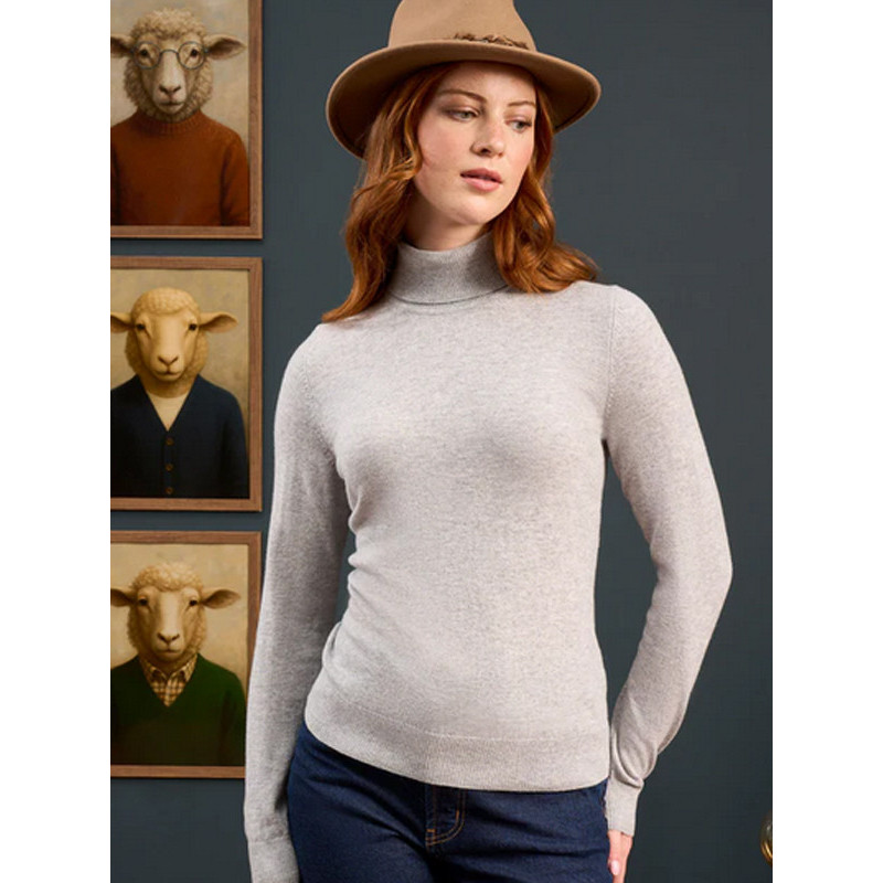 Pull col roulé Clara femme Alan Paine