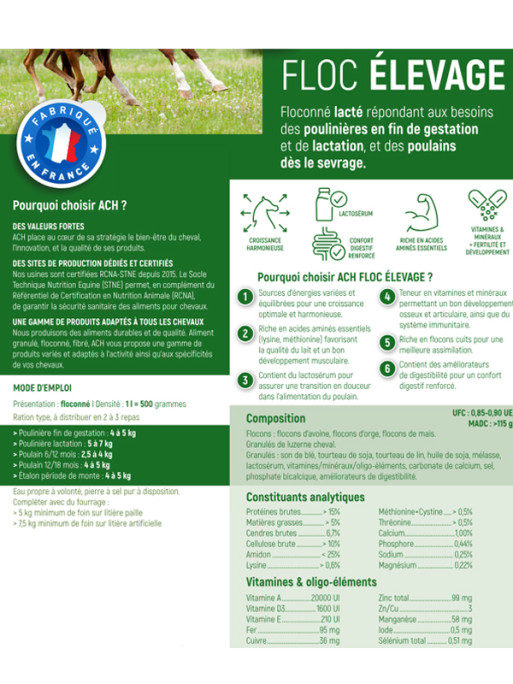 Floc Elevage mash 20kg ACH