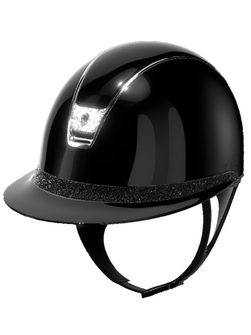 Casque Miss Shield Shadowmatt 2.0 Crystal Fabric Silver Swarovski Samshield