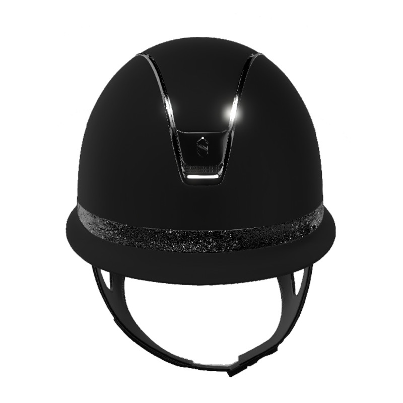 Casque Miss Shield Shadowmatt 2.0 Crystal Fabric Black Swarovski Samshield (vendu sans la mousse)