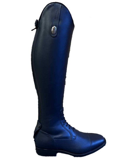 Bottes Amabile cuir lisse avec lacets bleu De Niro