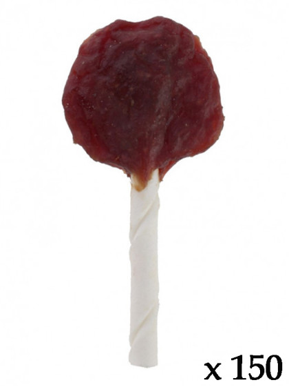 Sucette peau de boeuf avec canard et fromage 20g (lot de 150)