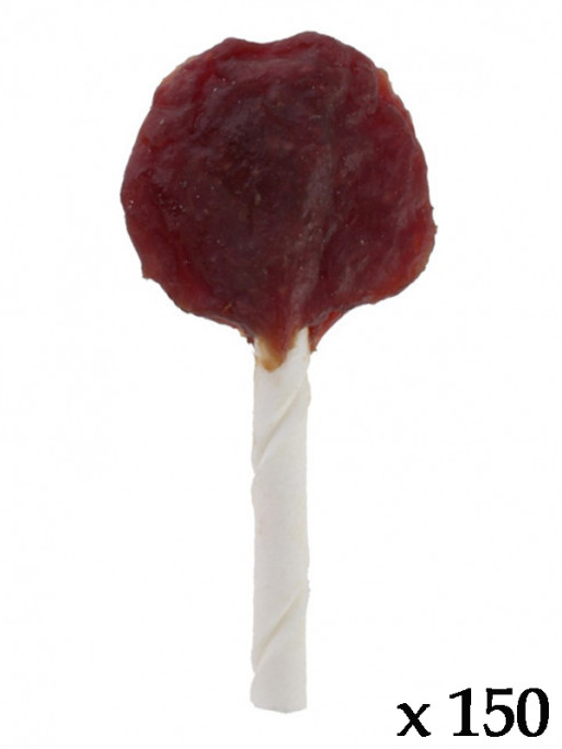 Sucette peau de boeuf avec canard et fromage 20g (lot de 150)