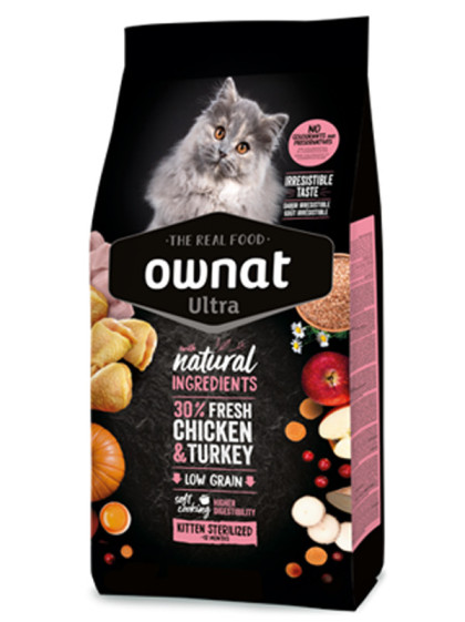 Croquettes Ultra Kitten Sterilized Chats 3kg Ownat