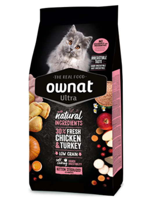 Croquettes Ultra Kitten Sterilized Chats 3kg Ownat