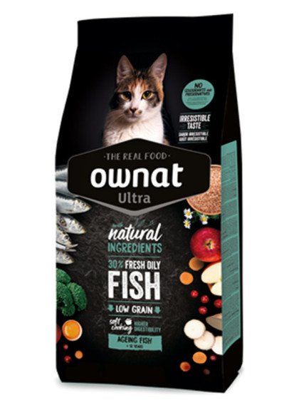 Croquettes Ultra Ageing Fish Chat 3kg Ownat