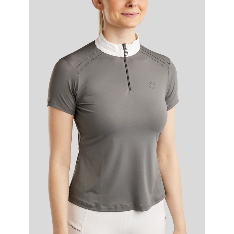 Polo de concours manches courtes MoPearl Pintucks Montar