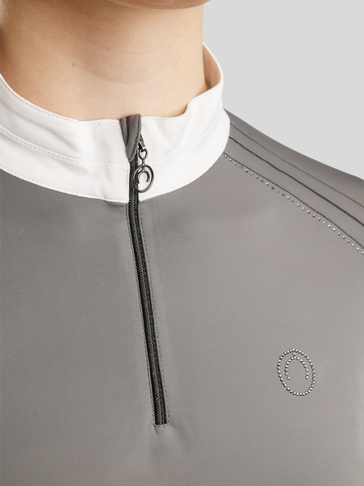 Polo de concours manches courtes MoPearl Pintucks Montar