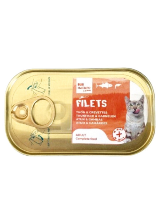 Filets adulte complet gelée thon/crevette 85g Bubi Nature