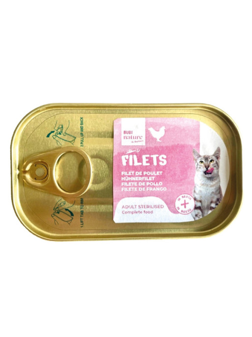 Filets adulte complet gelée thon/bar chat 85g Bubi Nature