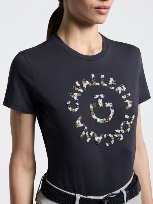 T-shirt Floral Embroidery SS26 Cavalleria Toscana