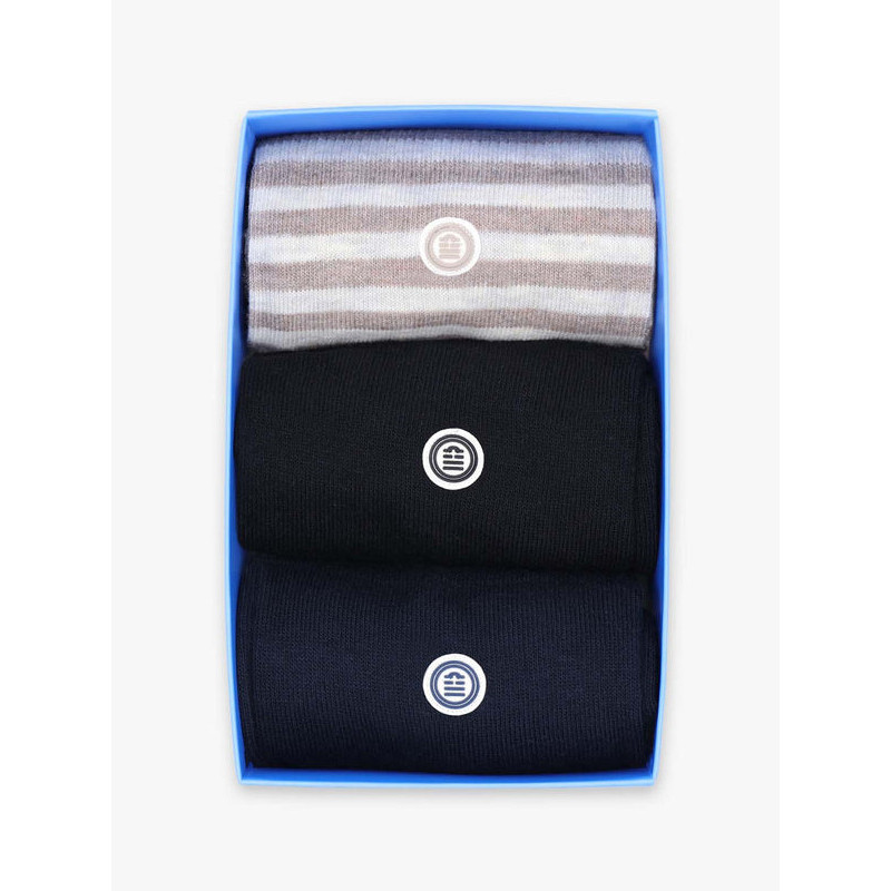 Pack de chaussettes x3 unies et rayées SS26 Serge Blanco