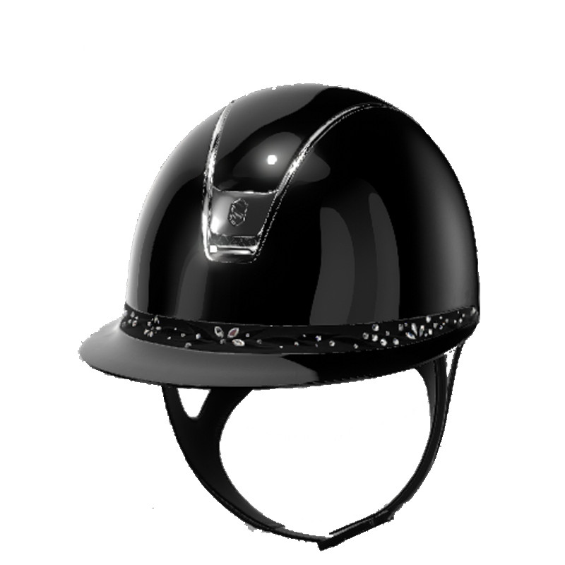 Casque Miss Shield Shadowglossy Flower Swarovski 2.0 Samshield  (Mousse obligatoire vendue séparément)