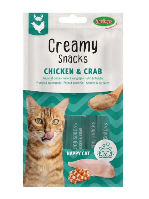 Creamy Snacks Chat x4 poulet/crabe 60g Bubimex