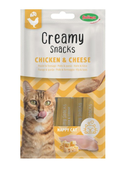 Creamy Snacks Chat x4 poulet/fromage 60g Bubimex