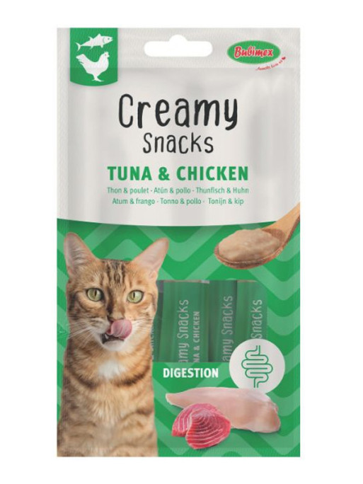 Creamy Snacks Chat x4 thon/poulet 60g Bubimex