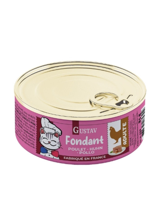 Fondant au poulet chat adulte 85g Gustav