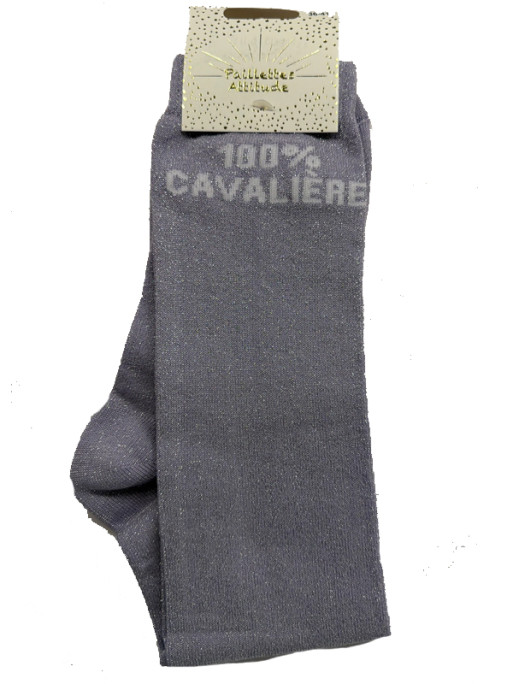 Chaussettes d'équitation pailletées ''100% Cavalière'' Paillettes Attitude