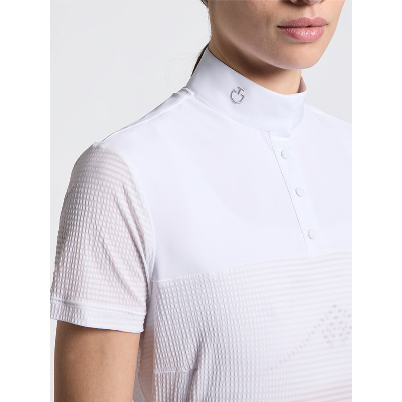 Polo de concours manches courtes Stripe Jersey SS26 Cavalleria Toscana