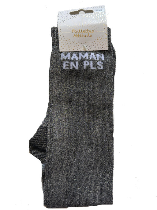 Chaussettes d'équitation pailletées ''Maman en PLS'' Paillettes Attitude