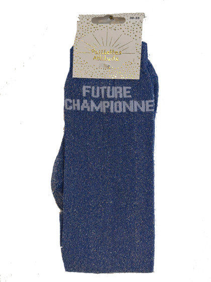 Chaussettes d'équitation enfant pailletées ''Futur Championne'' Paillettes Attitude