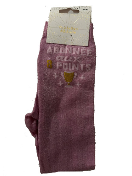 Chaussettes d'équitation pailletées ''Abonnée aux 8 points'' Paillettes Attitude