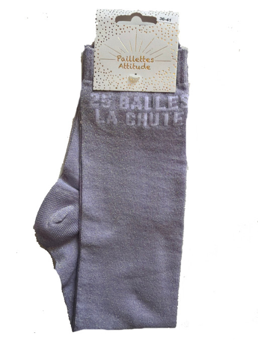 Chaussettes d'équitation pailletées ''25 Balles la chute'' Paillettes Attitude
