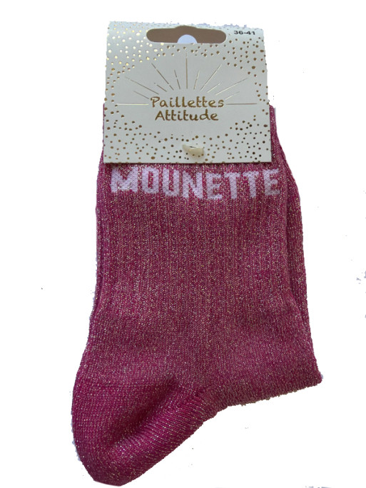 Chaussettes pailletées ''Mounette'' Paillettes Attitude