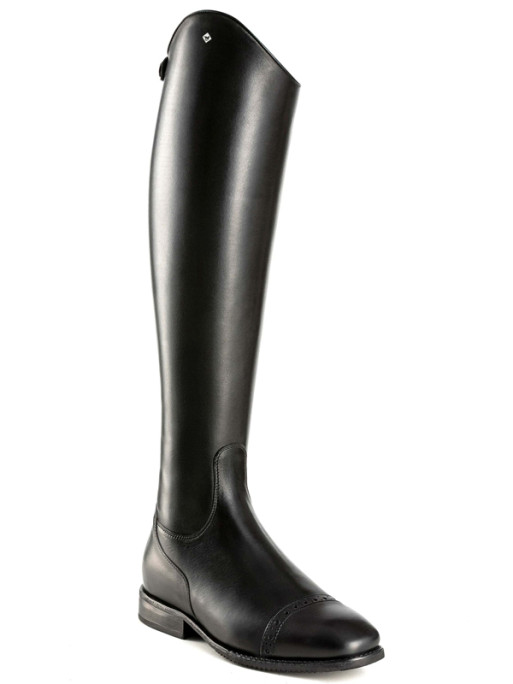 Bottes S9601 cuir lisse sans lacets noir De Niro