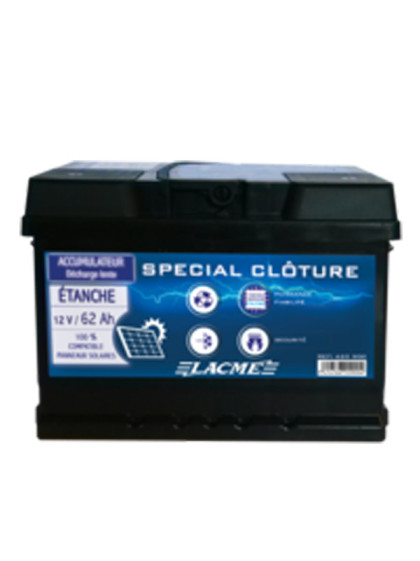 Accumulateur 12V/62Ah Lacmé