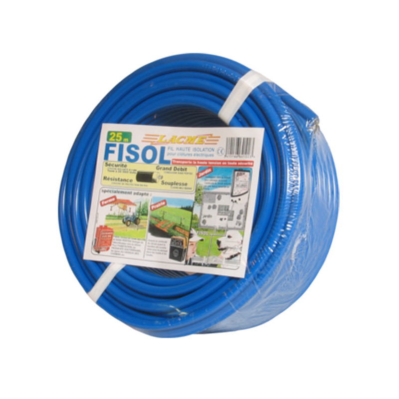 Fil haute tension cuivre Fisol 25m Lacmé