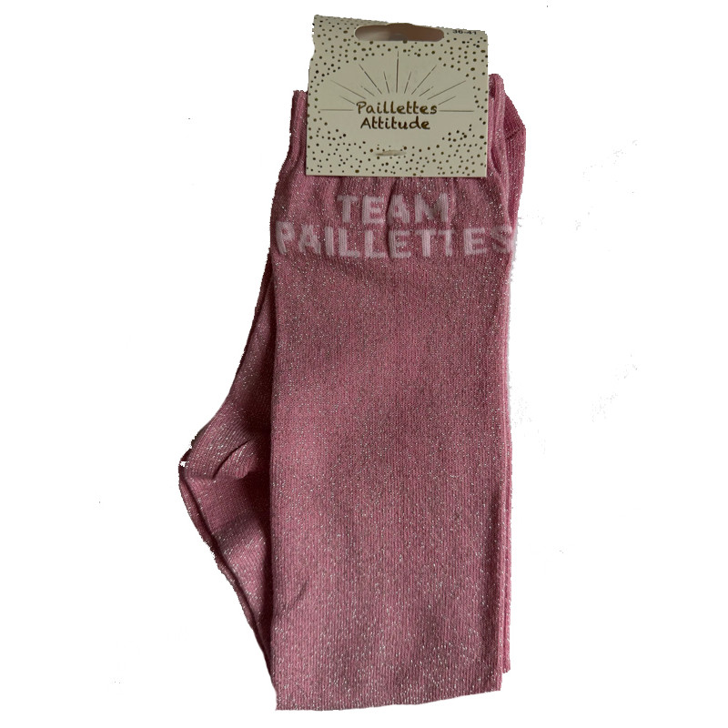 Chaussettes d'équitation pailletées ''Team paillettes'' Paillettes Attitude