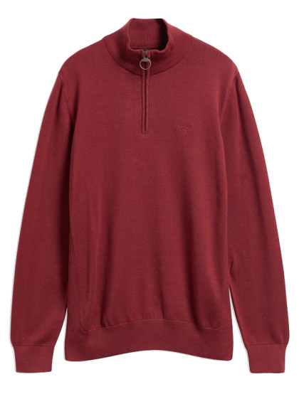 Pull col zippé Pima Barbour