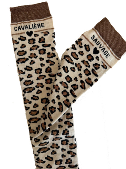 Chaussettes d'équitation pailletées ''Cavalière sauvage'' Paillettes Attitude