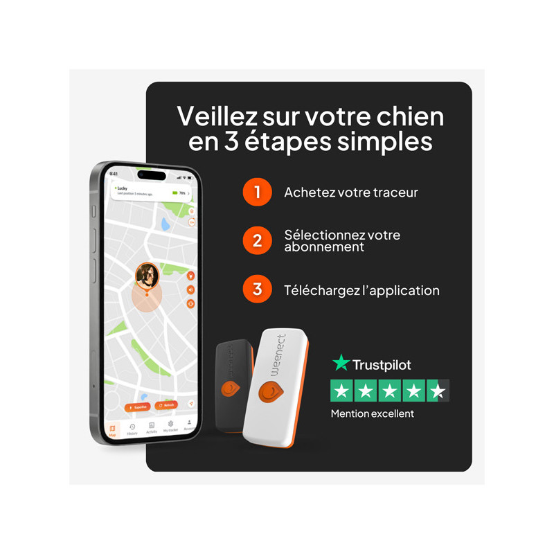 Traceur Mini GPS XS chien Weenect
